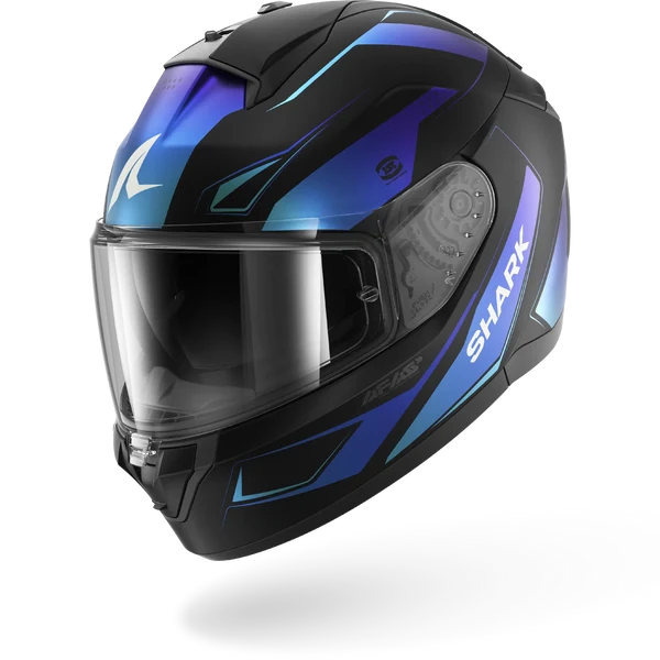 SHARK RIDILL 2 MEKARIUM Mat NEGRO AZUL Casco De Moto