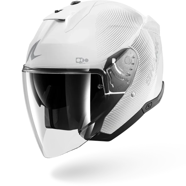 SHARK SKWAL i3 JET SP LYNE Blanco Plata Plata Casco De Moto