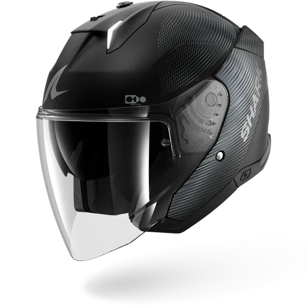 SHARK SKWAL i3 JET SP LYNE Mat NEGRO Anthra Anthra Casco De Moto