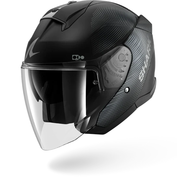 SHARK SKWAL JET SP LYNE Mat NEGRO Anthra Anthra Casco De Moto