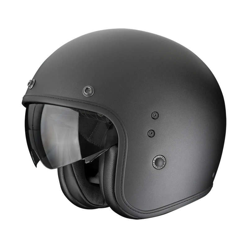 SCORPION BELFAST EVO SOLID CASCO JET DE MOTO Negro Perla Mate