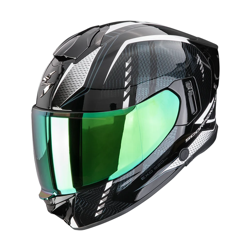 SCORPION EXO-530 AIR THERAS CASCO TOURING DE MOTO Negro Camaleon Blanco