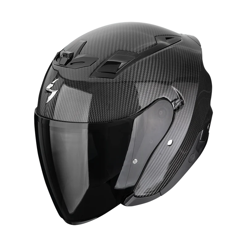 SCORPION EXO-Z1 CARBON SOLID CASCO JET DE MOTO Negro
