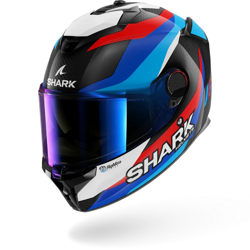 SHARK SPARTAN GT Pro Carbon Guintoli Casco Integral De Moto Azul Rojo