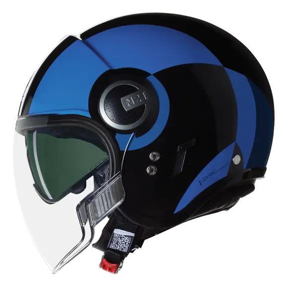 NOLAN N21 Visor Bicromo 351 Nero Azul Azzurro Jet Casco