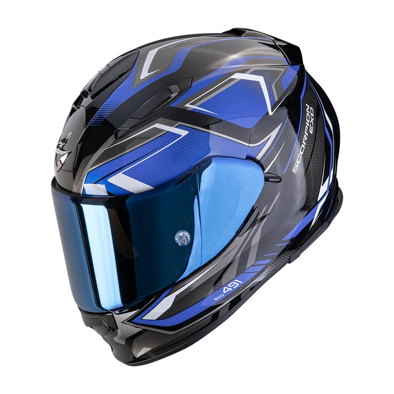 SCORPION EXO-491 ZUMO CASCO DE MOTO Negro-Azul