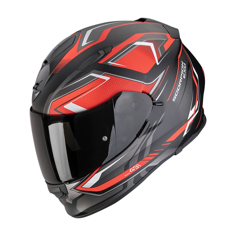 SCORPION EXO-491 ZUMO CASCO DE MOTO Negro mate-Rojo