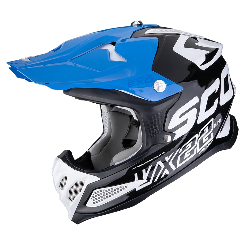 SCORPION VX-22 AIR UPDOWN CASCO DE MOTO Negro-Blanco-Azul