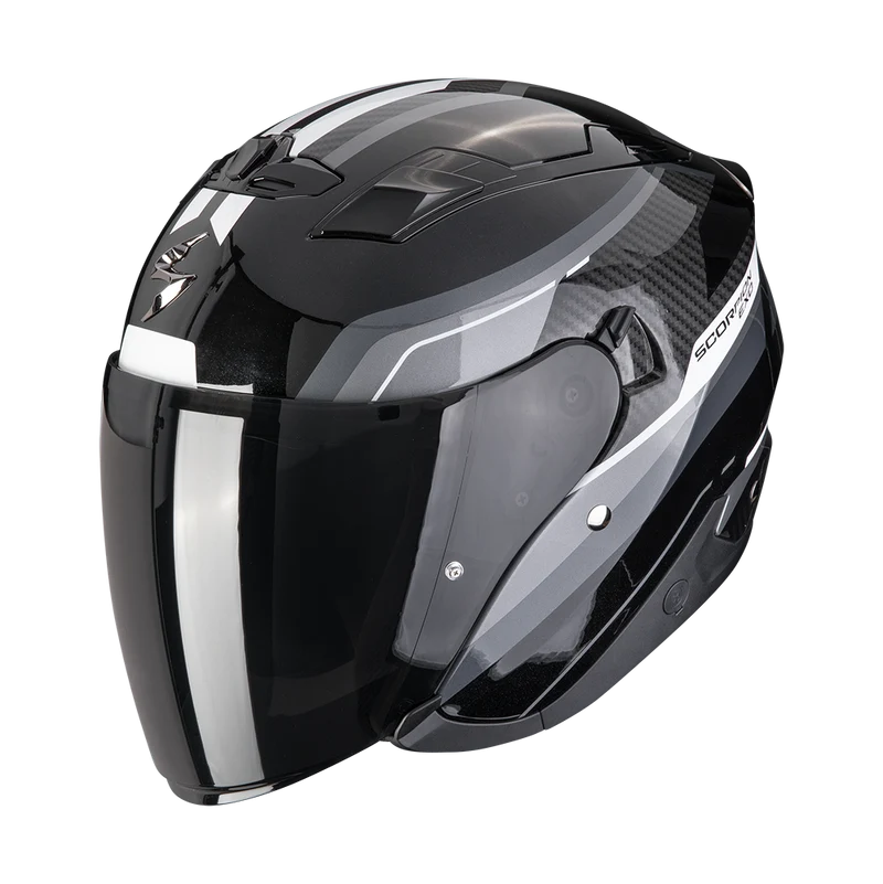 SCORPION EXO-230 HIPE CASCO DE MOTO Negro-Plata