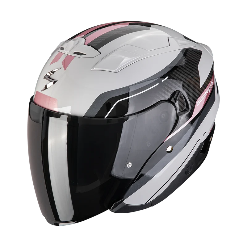 SCORPION EXO-230 HIPE CASCO DE MOTO Gris-Rosa