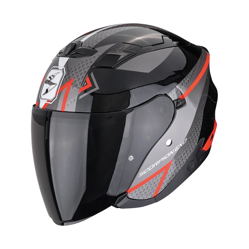 SCORPION EXO-230 LOOP CASCO DE MOTO Metal Negro-Rojo