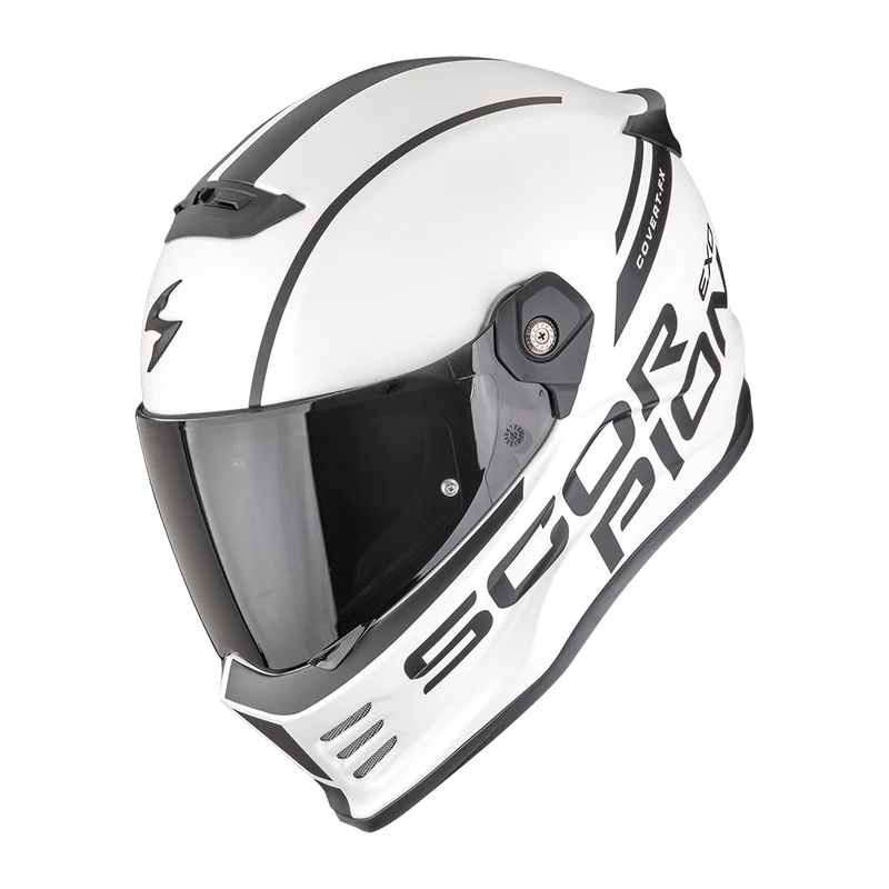 SCORPION COVERT FX DANKO CASCO DE MOTO Blanco Perla Mate-Negro