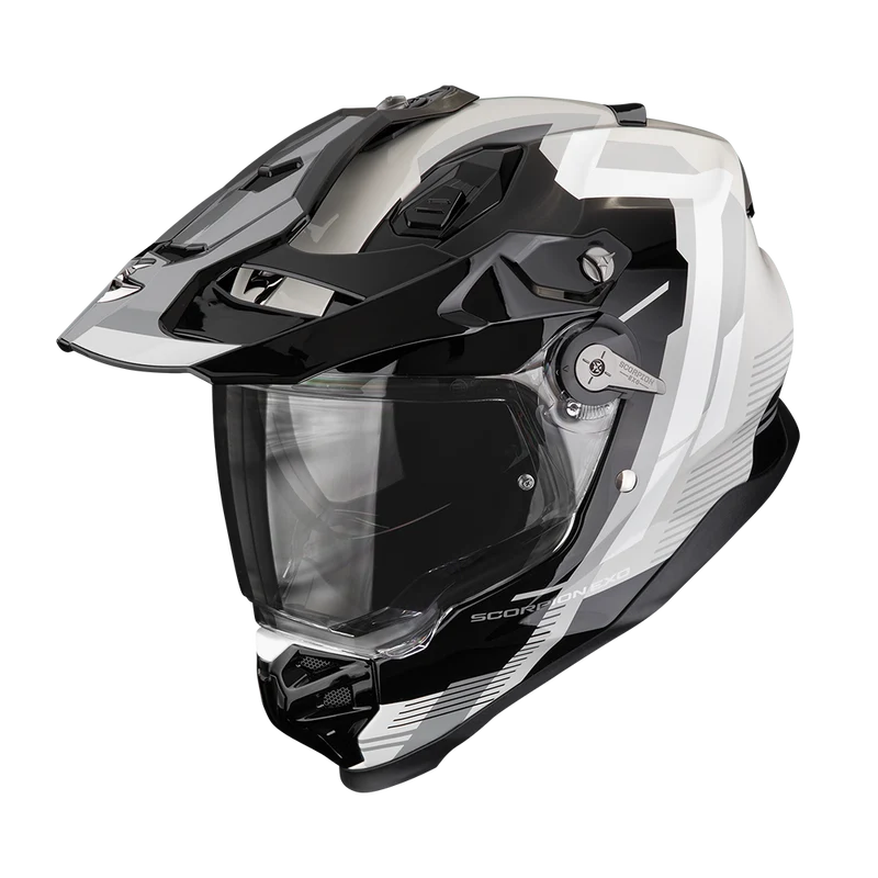 SCORPION ADF-9000 AIR PATROL CASCO DE MOTO Negro-Plata