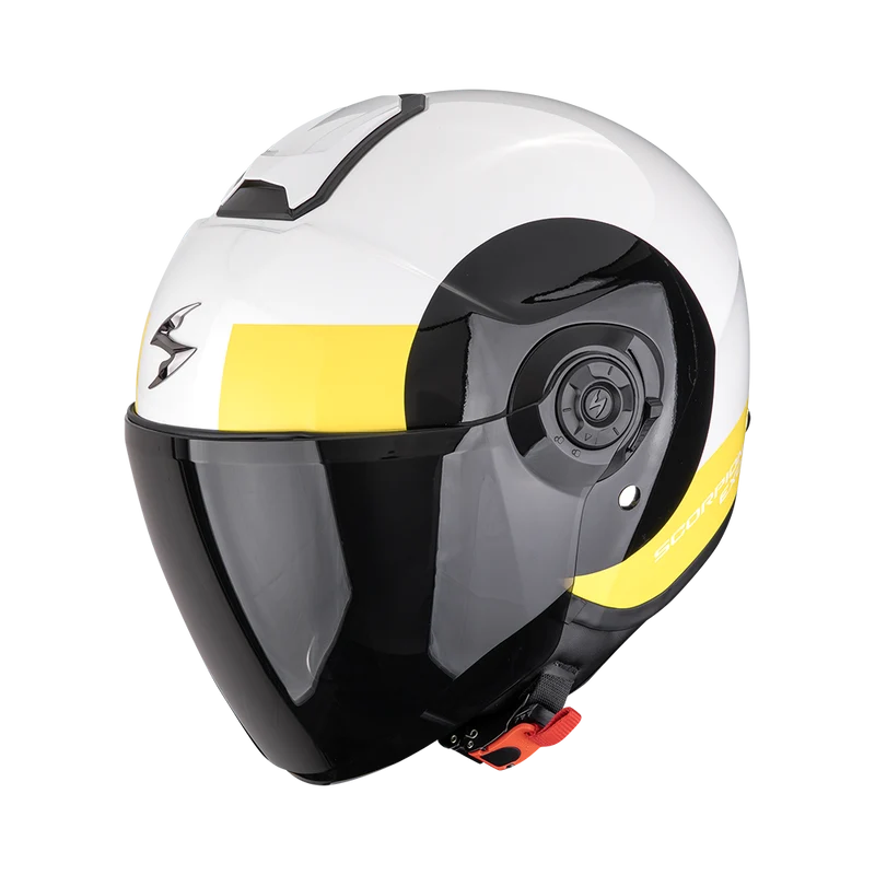 SCORPION EXO-CITY II SHEER CASCO DE MOTO Blanco-Negro-Amarillo