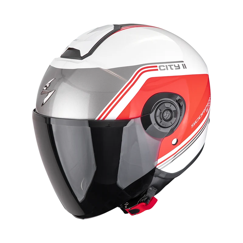 SCORPION EXO-CITY II VITA CASCO DE MOTO Blanco-Rojo