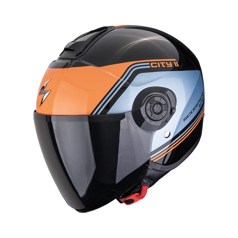SCORPION EXO-CITY II VITA CASCO DE MOTO Negro-Azul-Naranja