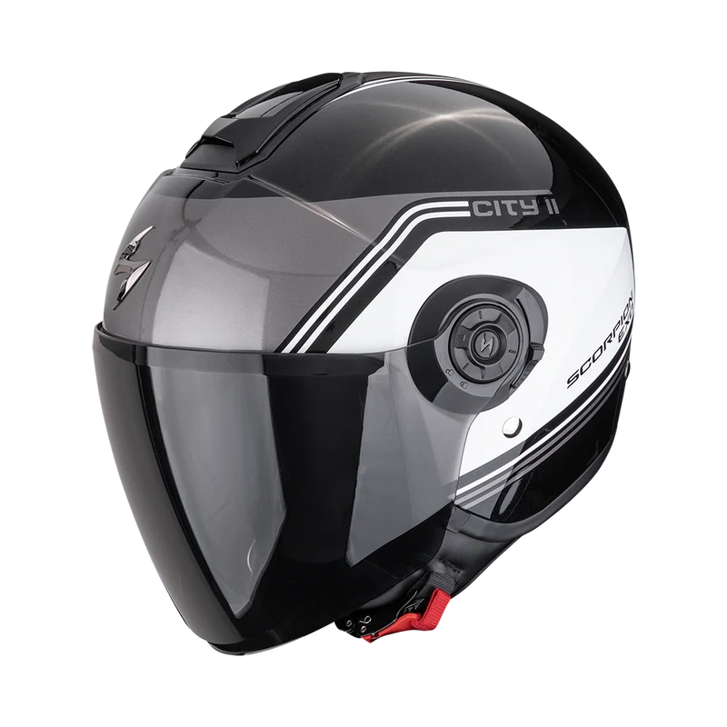 SCORPION EXO-CITY II VITA CASCO DE MOTO Metal Negro-Blanco