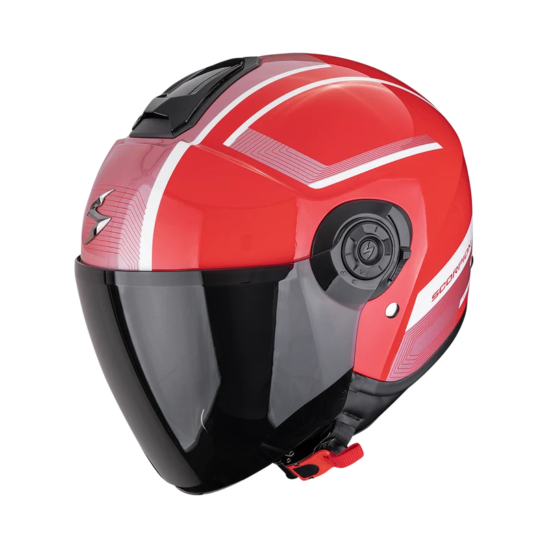 SCORPION EXO-CITY II COSMOS CASCO DE MOTO Rojo-Plata