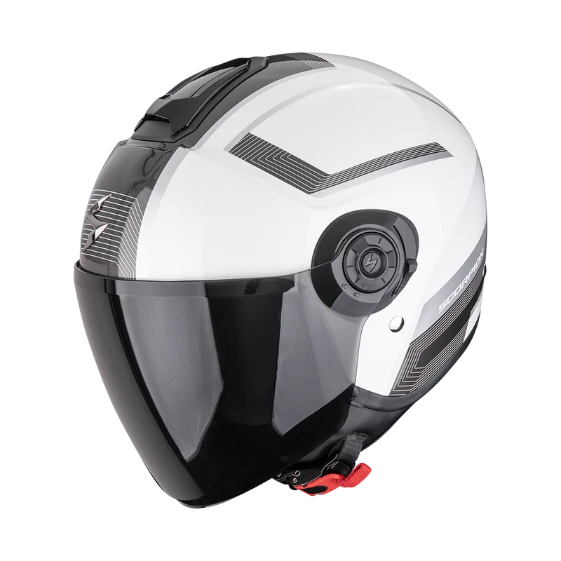 SCORPION EXO-CITY II COSMOS CASCO DE MOTO Blanco Perla-Plata