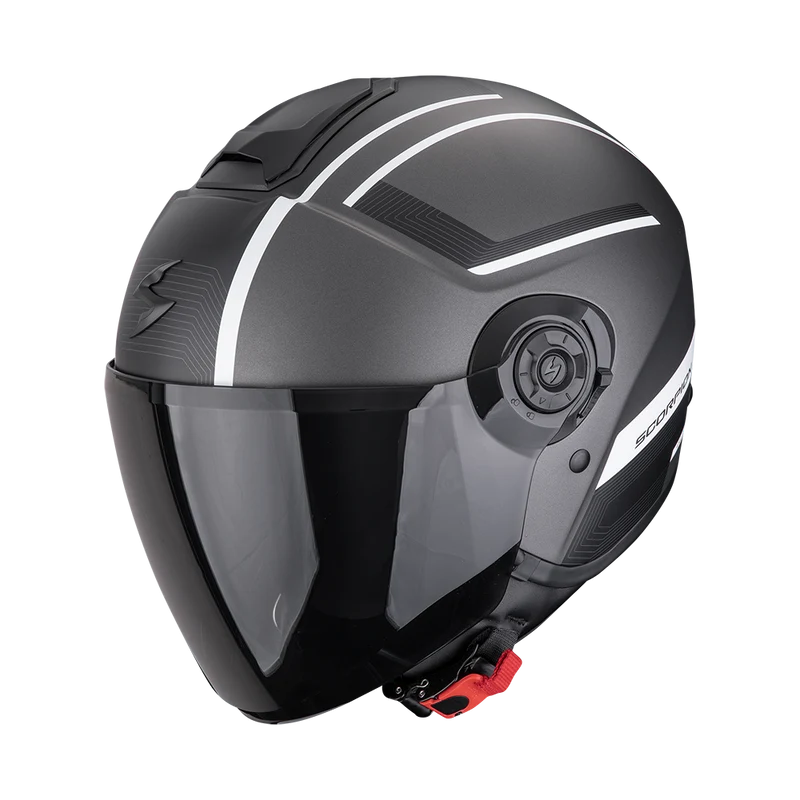 SCORPION EXO-CITY II COSMOS CASCO DE MOTO Plata Mate-Blanco