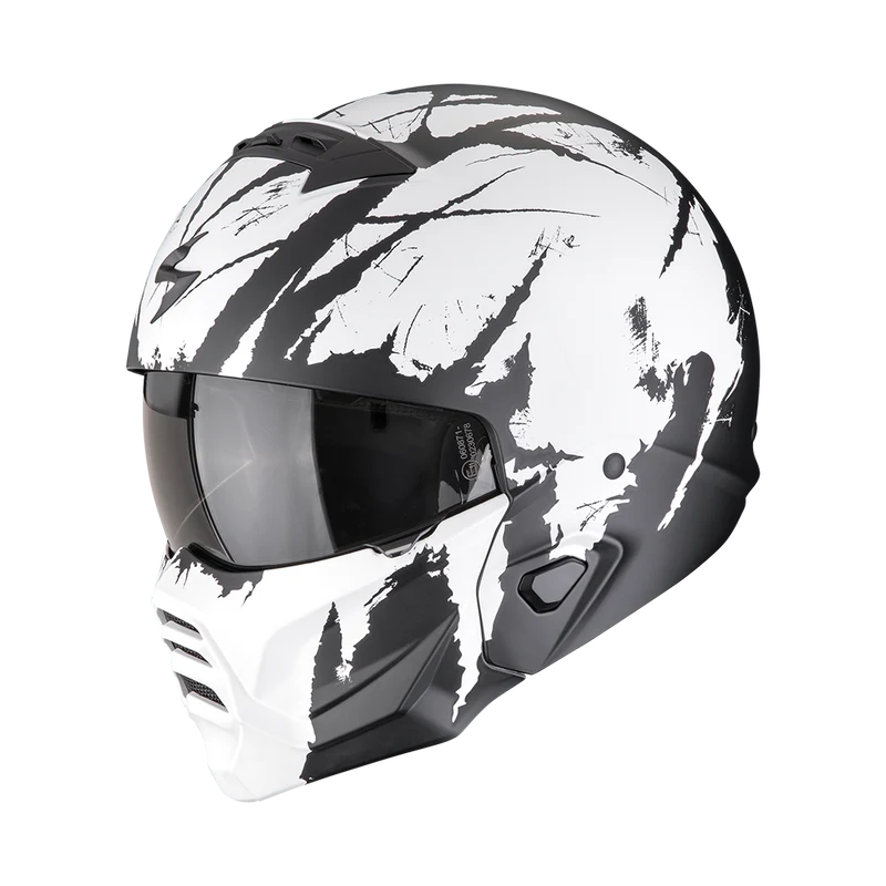 SCORPION EXO-COMBAT II MARAUDER CASCO DE MOTO Negro Mate-Blanco