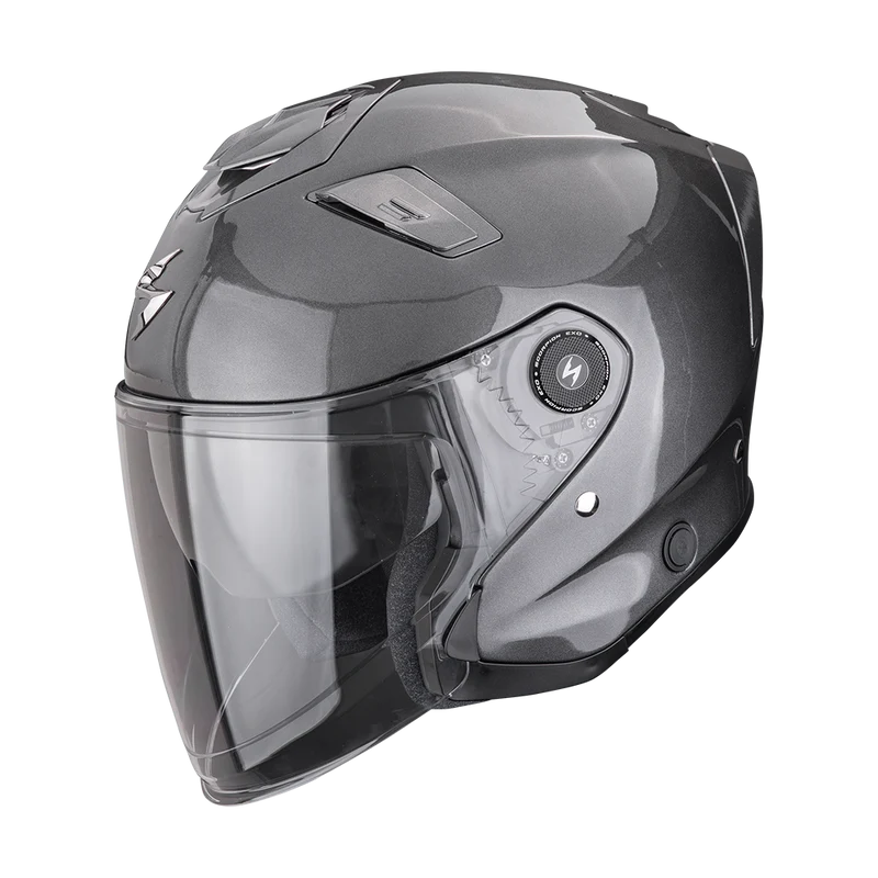SCORPION EXO-GT JET SOLID CASCO DE MOTO Gris Metalico