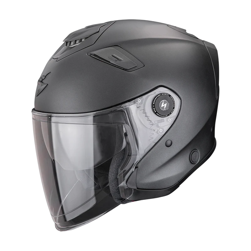 SCORPION EXO-GT JET SOLID CASCO DE MOTO Negro Perlado Mate