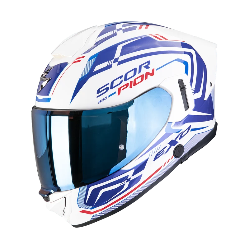 SCORPION EXO-530 AIR SLOPE CASCO DE MOTO Blanco-Azul-Rojo