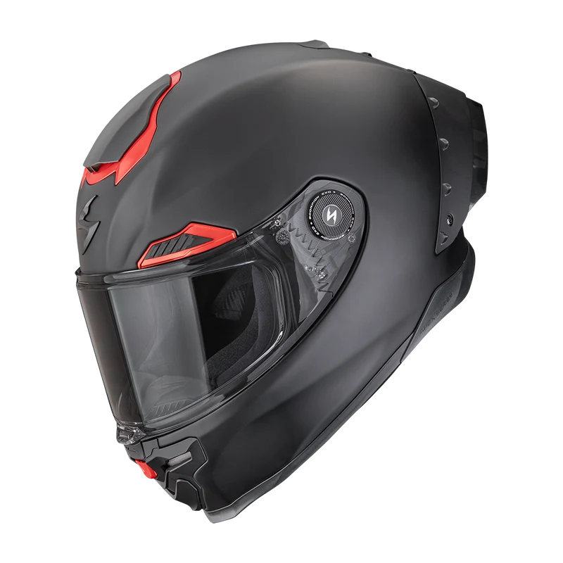 SCORPION EXO-RACE AIR SOLID CASCO DE MOTO Negro-Rojo Mate