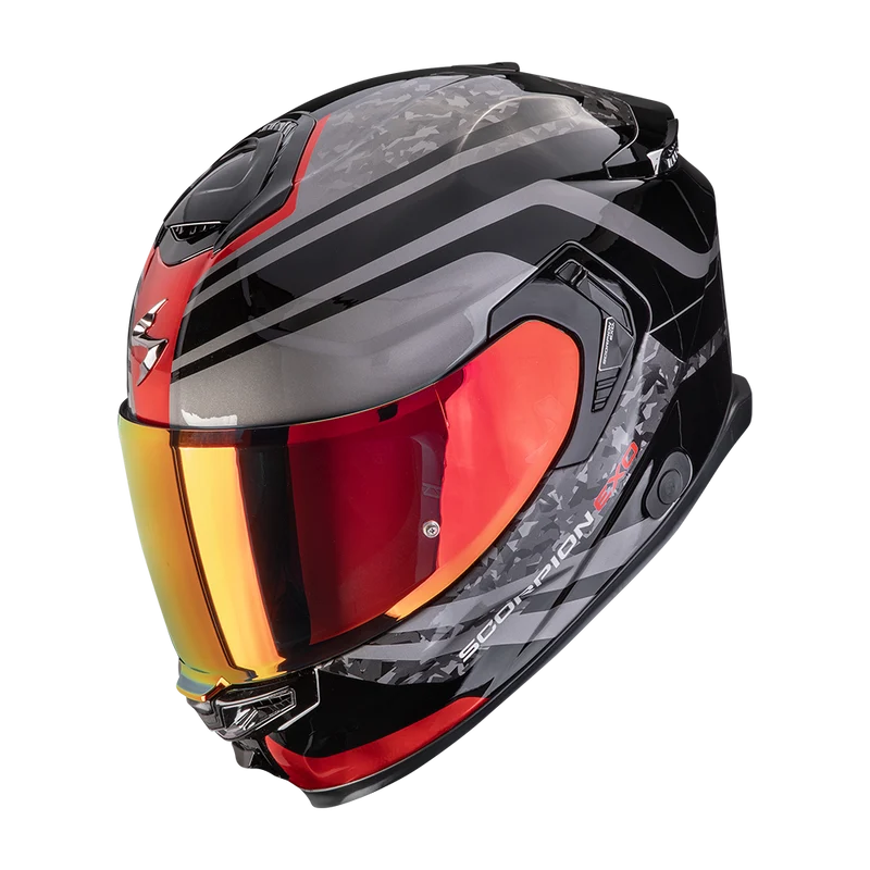SCORPION EXO-GT SP AIR ARTEN CASCO DE MOTO Negro-Rojo