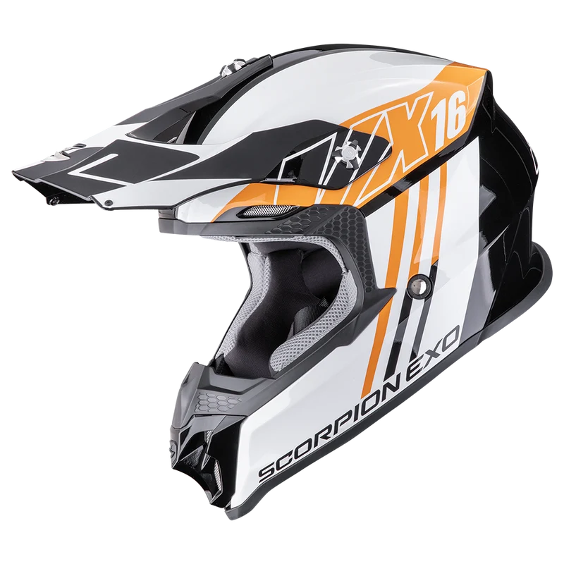 SCORPION VX-16 EVO AIR LIGNES CASCO DE MOTO Negro-Naranja