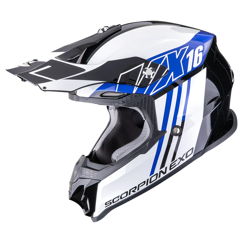 SCORPION VX-16 EVO AIR LIGNES CASCO DE MOTO Negro-Azul