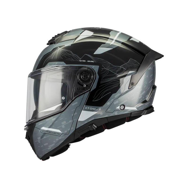 MT FU404SV ATOM 2 SV HIGHLANDS MODULAR CASCO DE MOTO C2 BRILLO