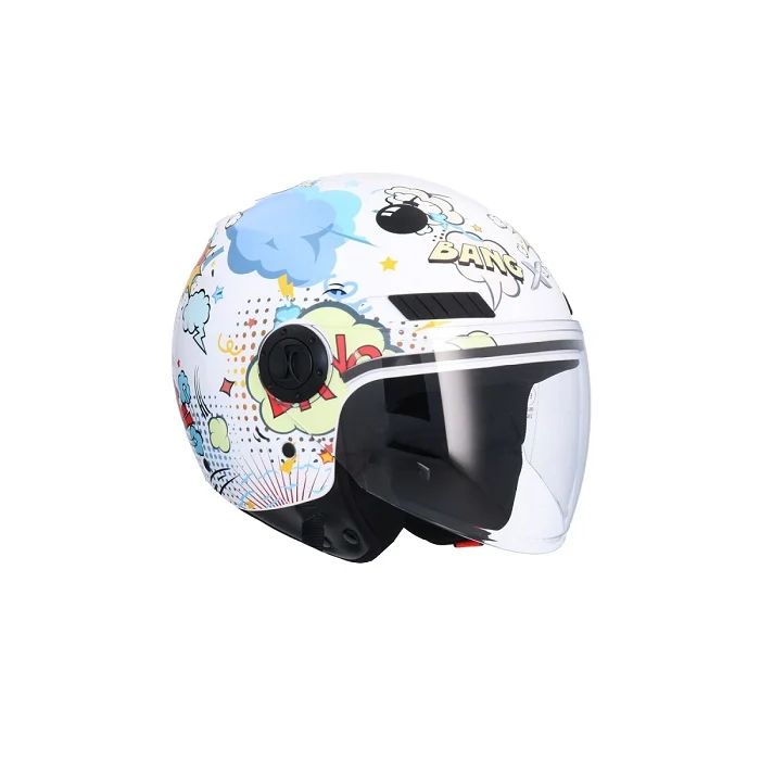 AXOR KIOTO BOOM CASCO JET DE MOTO BLANCO