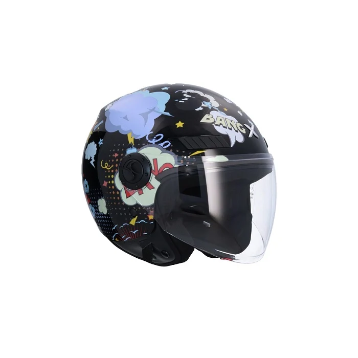 AXOR KIOTO BOOM CASCO JET DE MOTO NEGRO