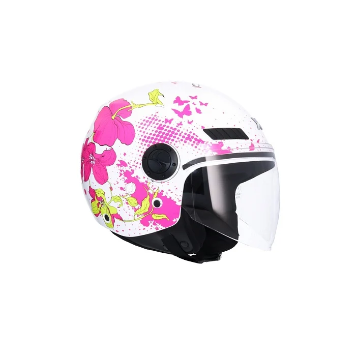 AXOR KIOTO FLOWER CASCO JET DE MOTO BLANCO