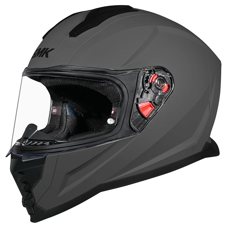 SMK NOVA CASCO DE MOTO SOLID GRIS CEMENTO (MA600)