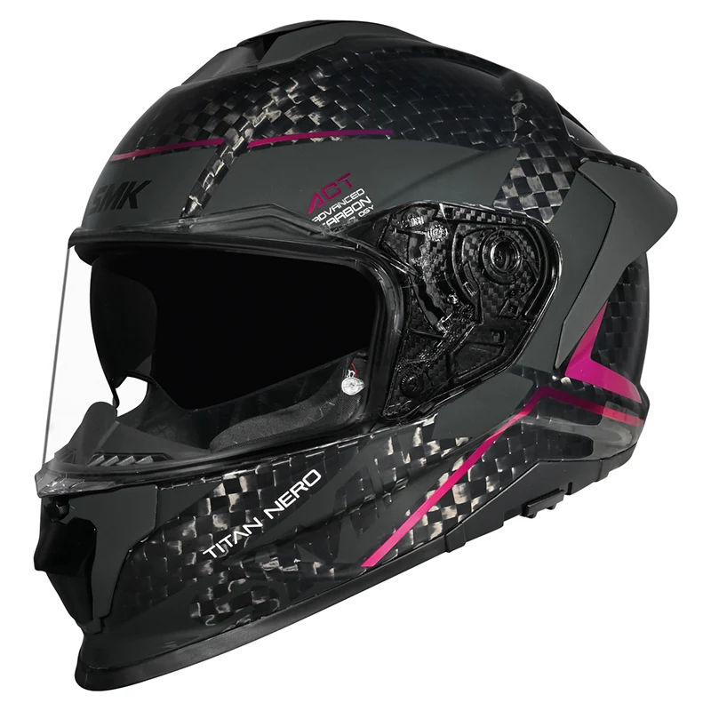 SMK TITAN CARBON NERO DECORADO BRILLO CROMADO (GL269)