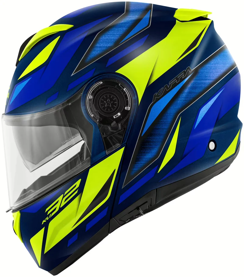 KAPPA KV32 Strong Casco Integral Azul Mate/Amarillo