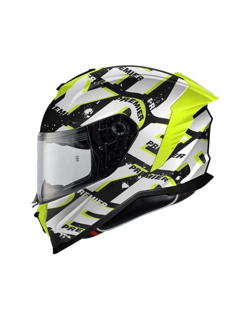 PREMIER 26 HYPER SRY8BM CASCO INTEGRAL NEGRO BLANCO AMARILLO