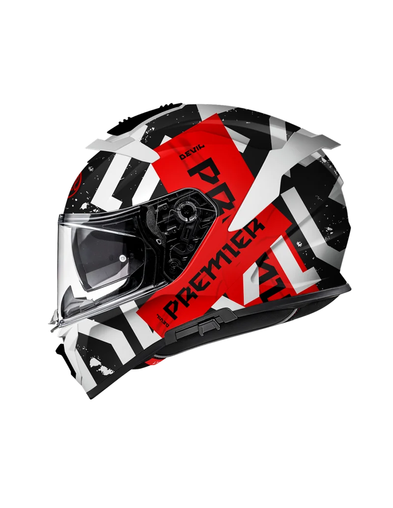 PREMIER 26 DEVIL TP92 CASCO INTEGRAL NEGRO BLANCO ROJO