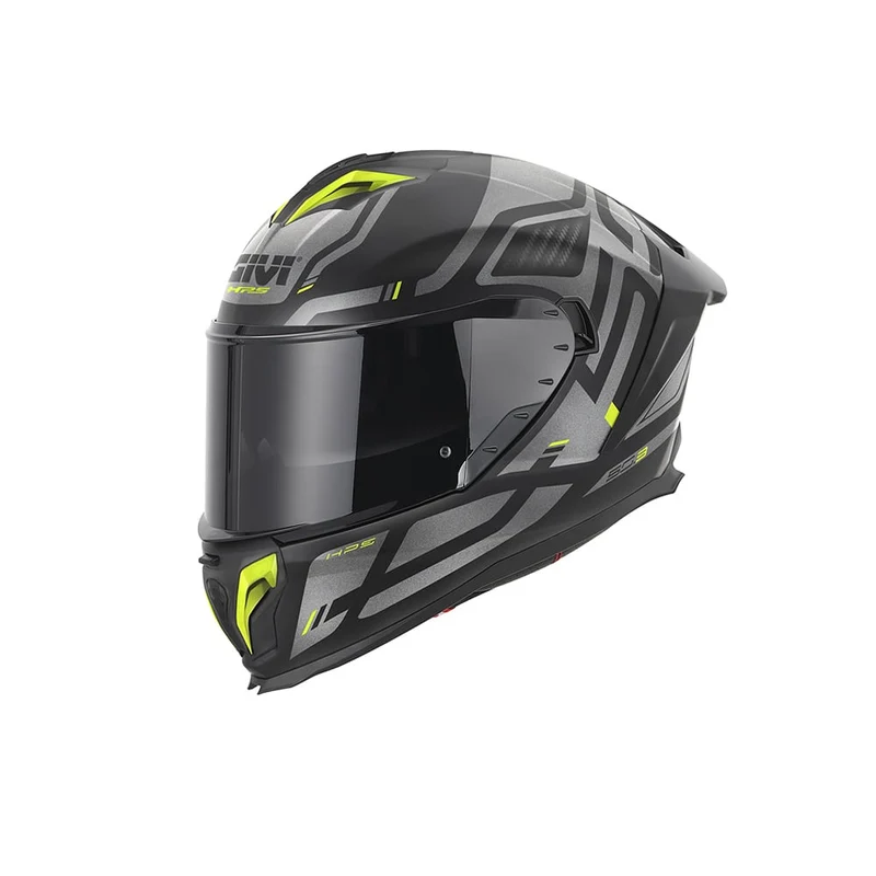 GIVI H503 QUASAR Casco Integral Para Moto Negro Titanio Amarillo