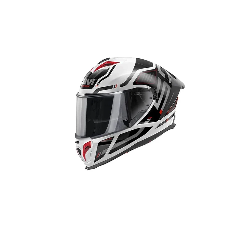GIVI H503 QUASAR Casco Integral Para Moto Blanco Negro Rojo
