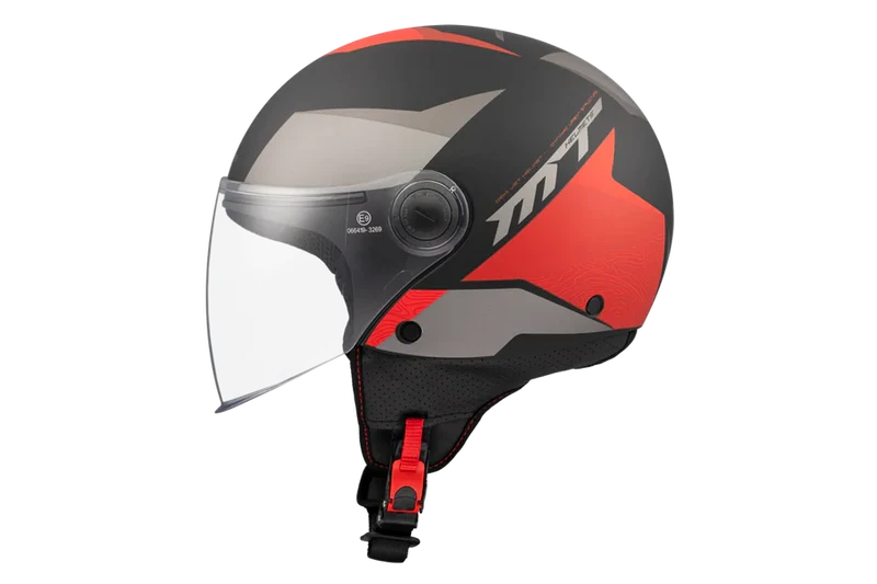 MT STREET S POKE JET ESTILO RETRO MODULAR CASCO DE MOTO B5 MATE