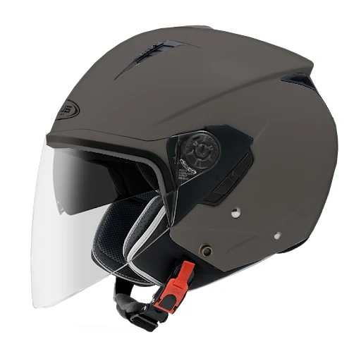 ZEUS-CASCO JET ZS-205 MATT BLACK SILVER
