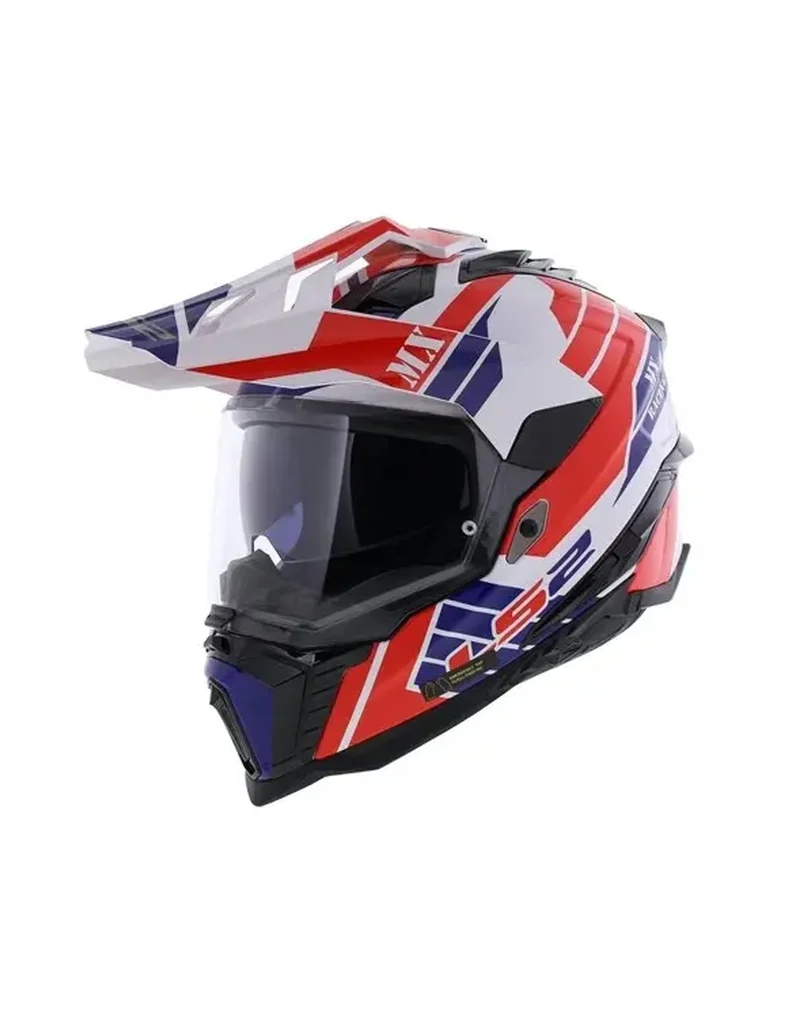 LS2 MX701 EXPLORER ATLANTIS G.WHITE RED BLUE