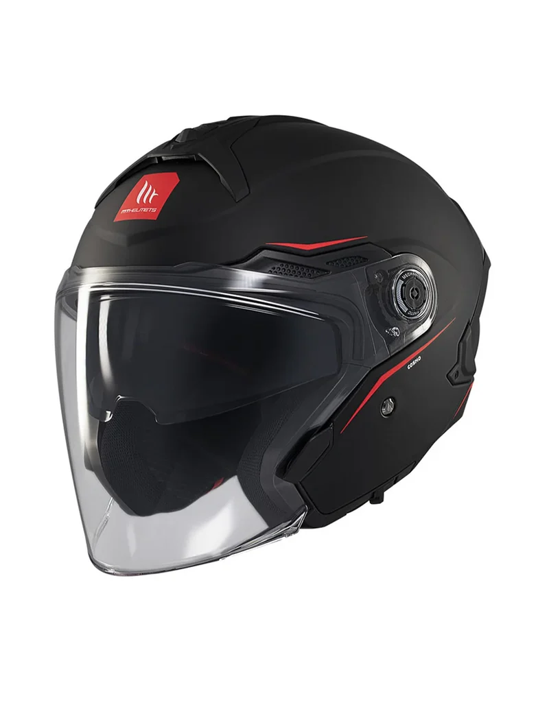 MT COSMO SV SOLID JET PARA MOTOCROSS CASCO DE MOTO A1 NEGRO MATE