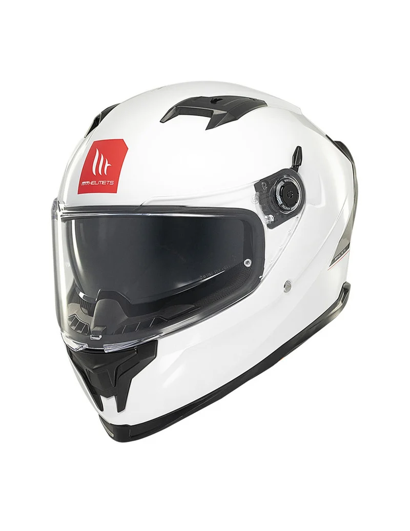 MT BRAKER SV SOLID CASCO DE MOTO A0 BLANCO PERLA BRILLO