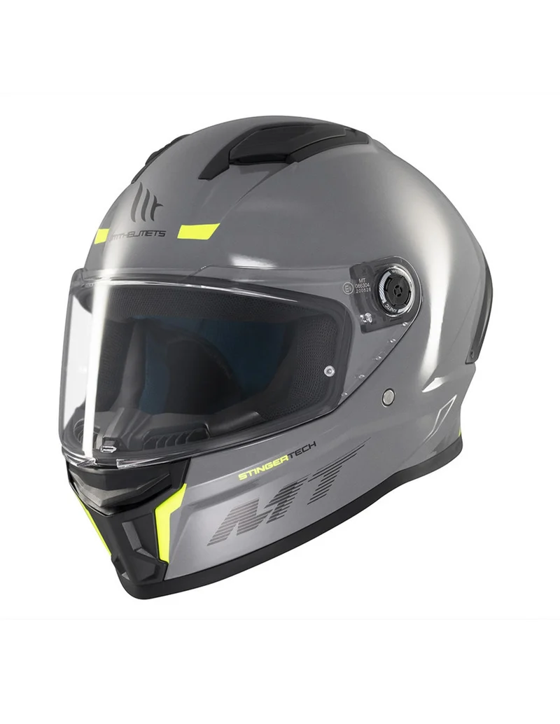 MT STINGER 2 SOLID INTEGRALES CASCO DE MOTO A12 GRIS BRILLANTE