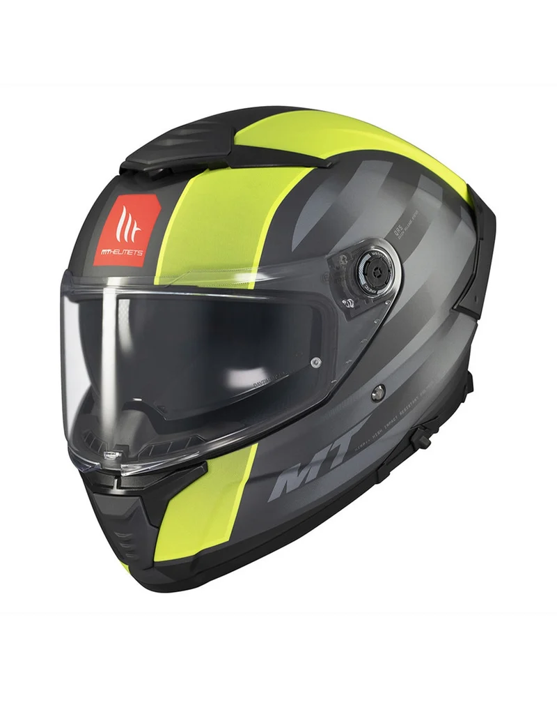 MT THUNDER 4 SV TREADS CASCO DE MOTO D3 NEGRO MATE AMARILLO FLUOR